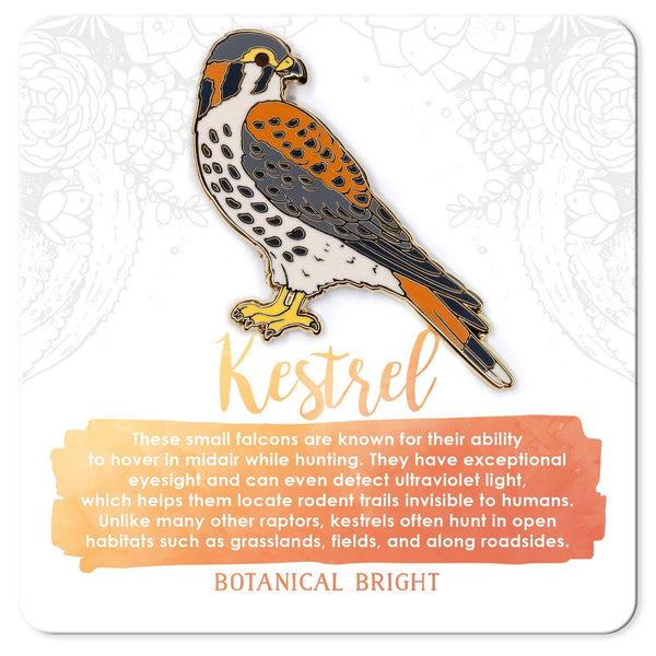 Enamel Pin - Kestrel Bird