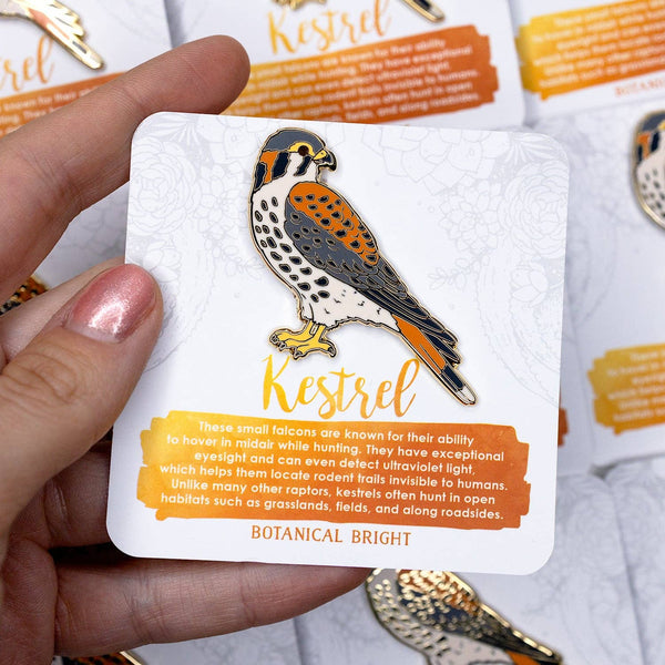 Enamel Pin - Kestrel Bird