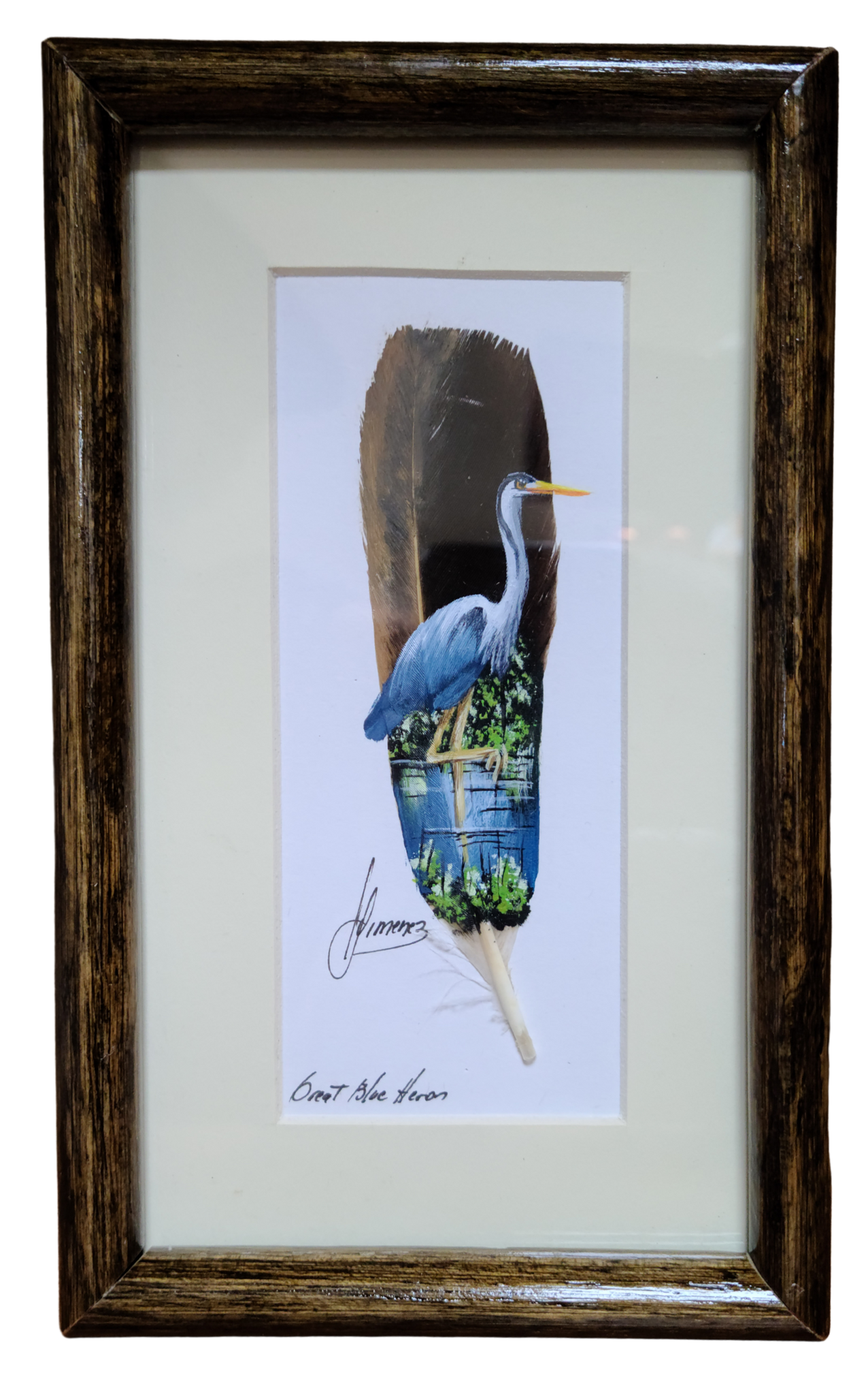 Feather Art - Great Blue Heron