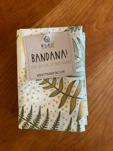 Bandana - Mushroom + Ferns