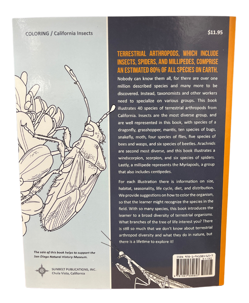 Coloring Book - Insects, Spiders, & Other Invertebrates