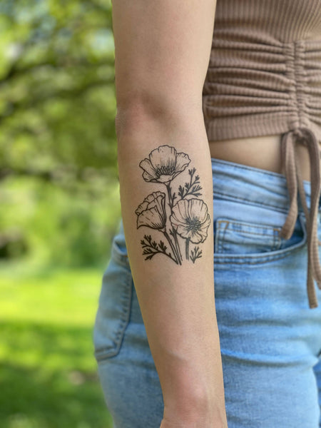 Temporary Tattoo (2-Pack) - Golden Poppy