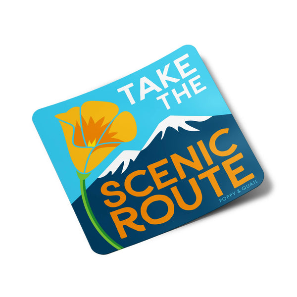 Sticker - Take the Scenic Route Mountain