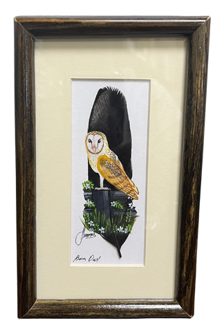 Feather Art - Barn Owl