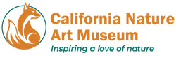 california nature art museum logo with fox mark