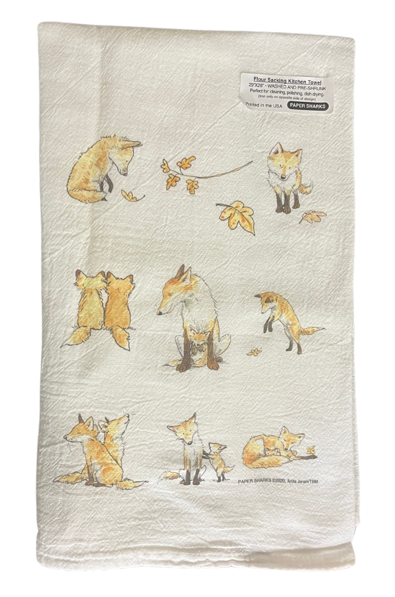 Flour Sack Towel - Foxes