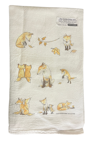 Flour Sack Towel - Foxes