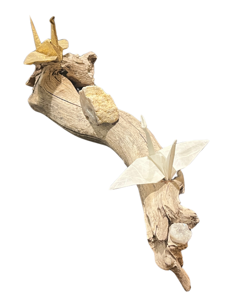 CYM | Origami on Driftwood w Geodes