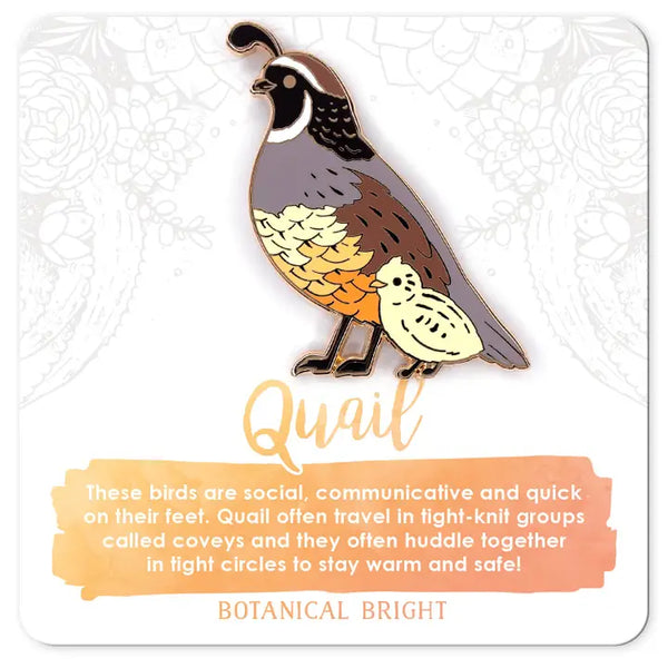 Enamel Pin - Quail