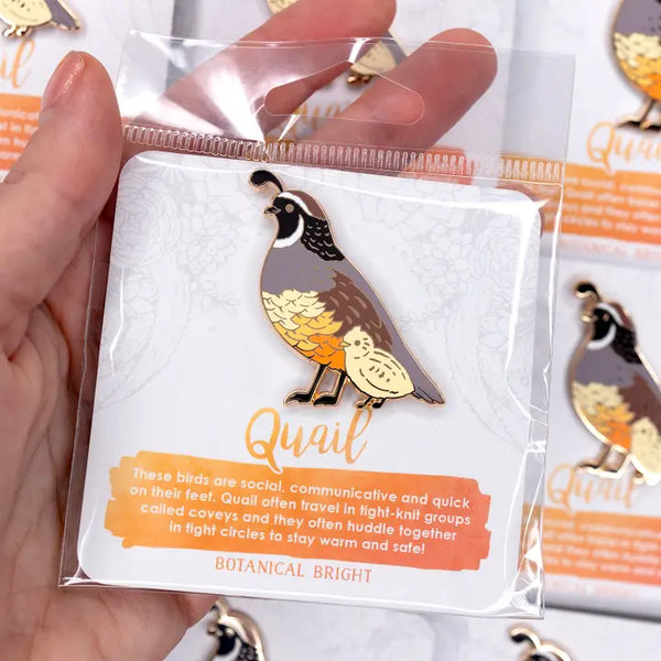 Enamel Pin - Quail