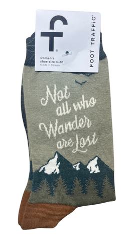 Women's Socks - Not All Who Wander Are Lost