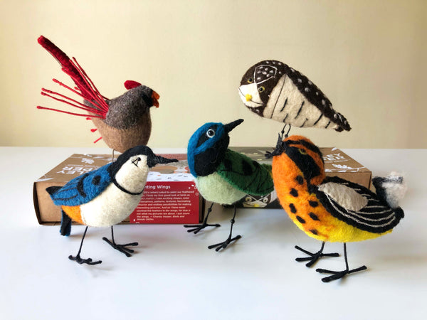 Charley Harper Felt Blackburnian Warbler