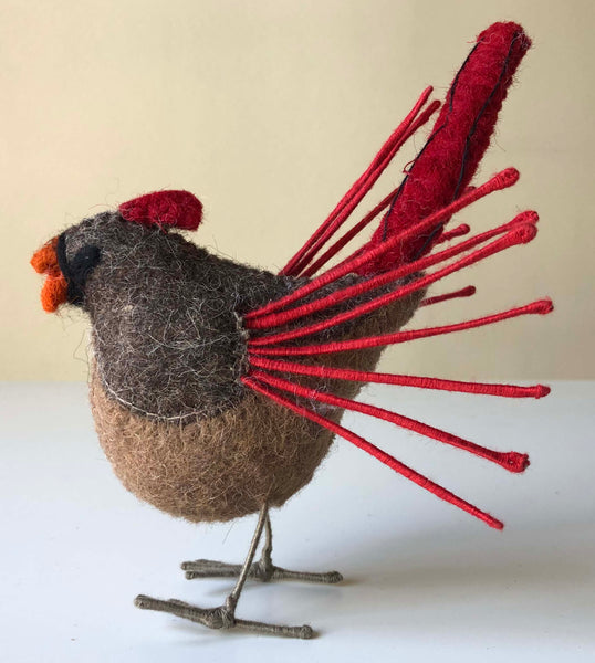 Charley Harper Felt Cardinal