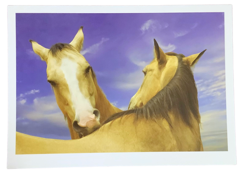 Notecard by Ines Labunski Roberts - Two Horses