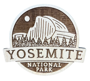 Wood Magnet - Yosemite Badge