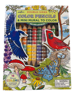 8 Biggie Colored Pencils - Bird & Butterfly