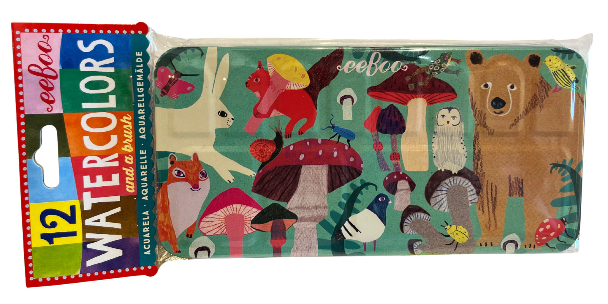 Watercolor 12 Paint Tin - Mushroom