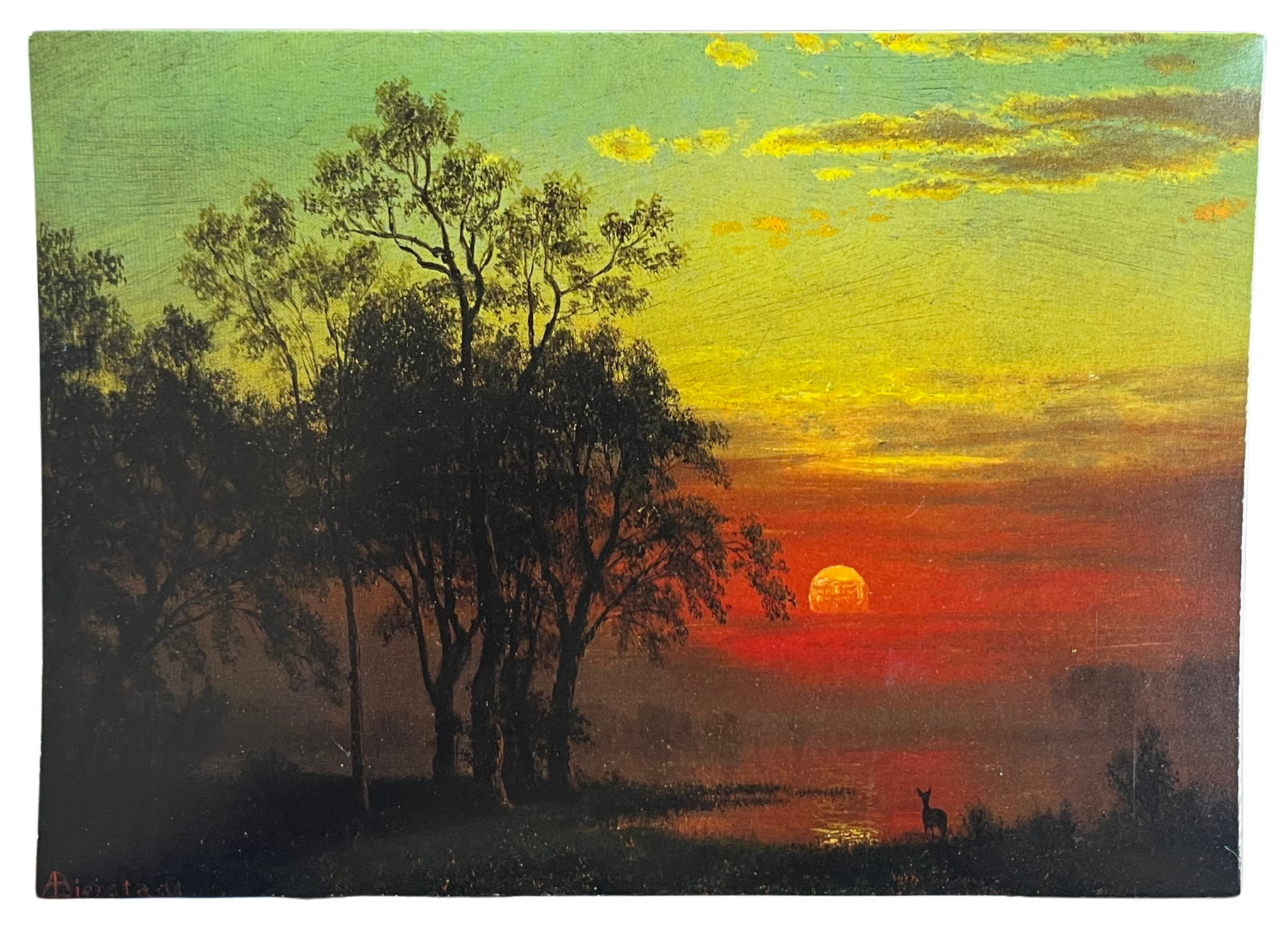 Retirement Notecard by Albert Bierstdadt - Sunset in Yosemite