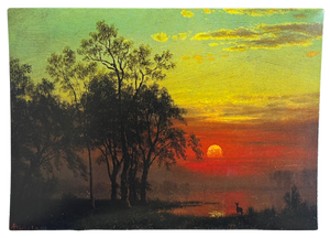 Retirement Notecard by Albert Bierstdadt - Sunset in Yosemite