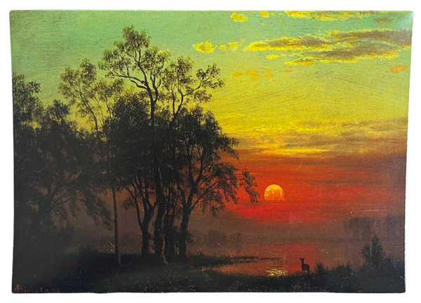 Retirement Notecard by Albert Bierstdadt - Sunset in Yosemite