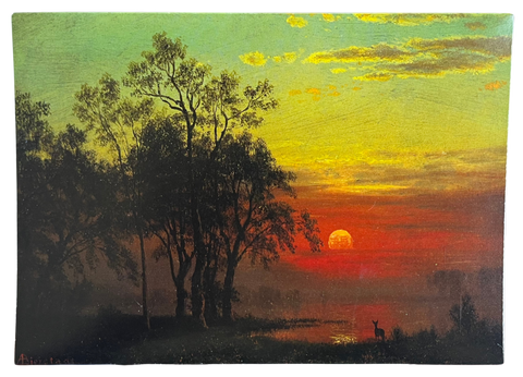 Retirement Notecard by Albert Bierstdadt - Sunset in Yosemite