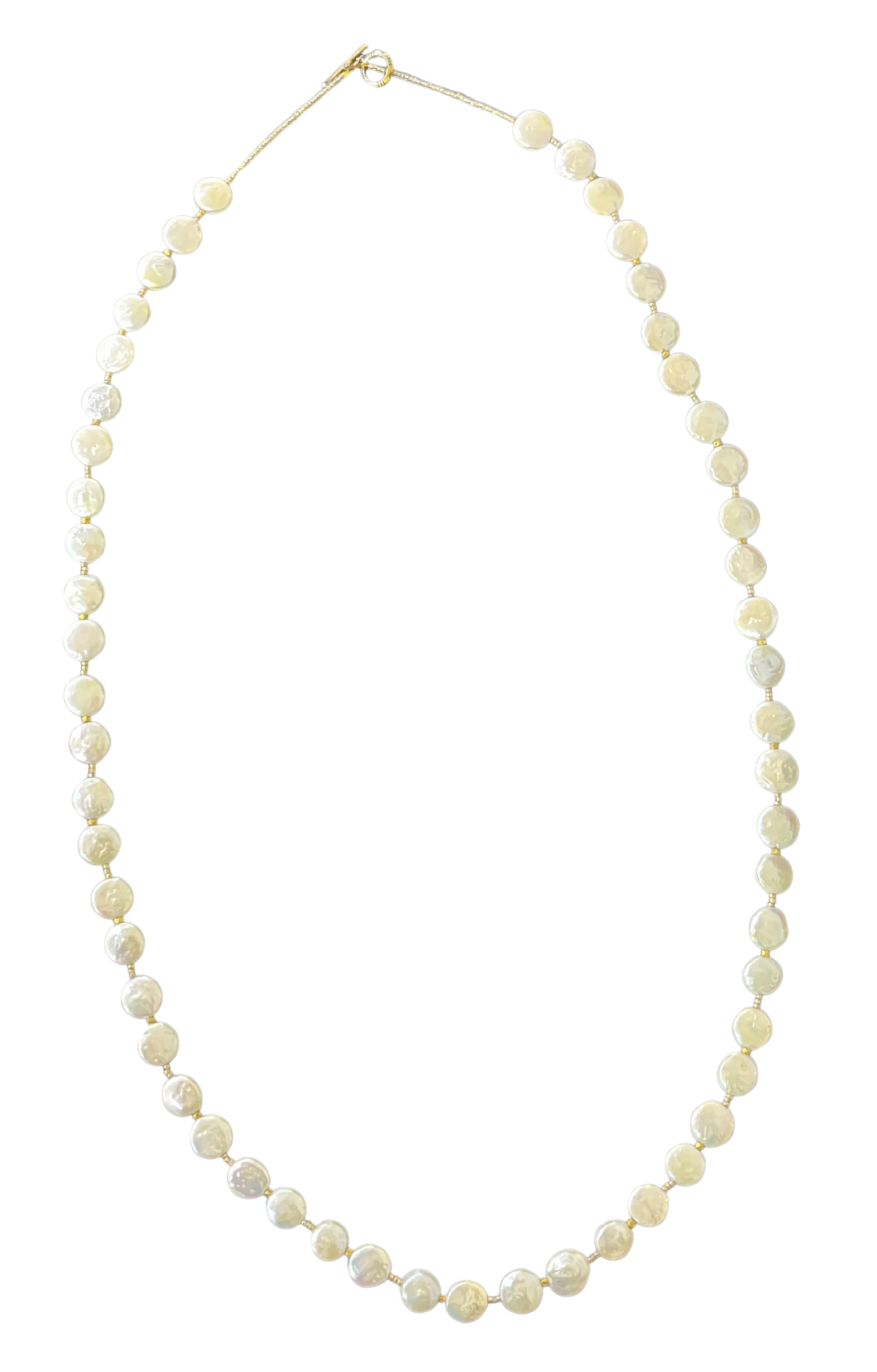 LK - White Rounds 38" Necklace