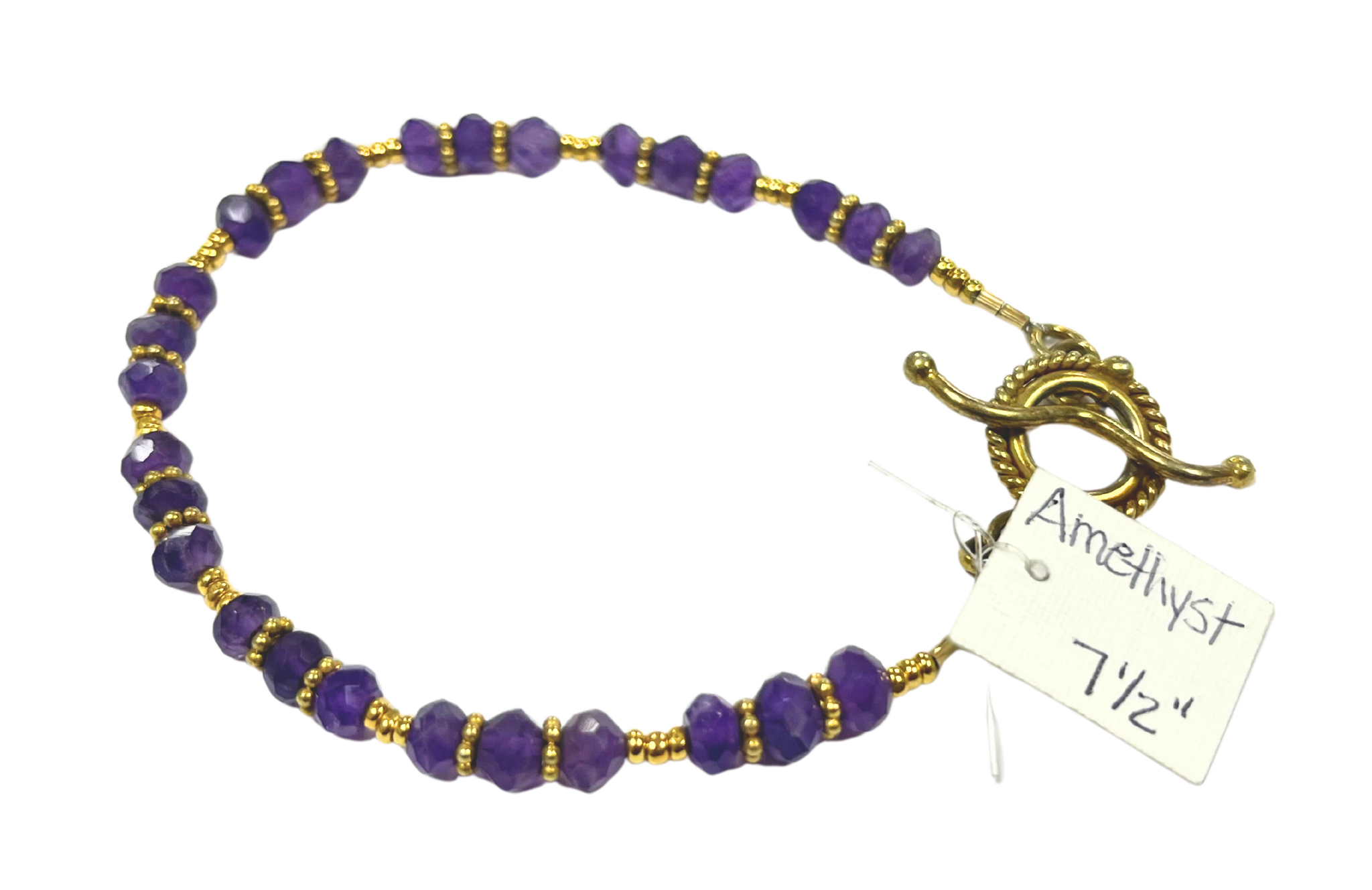 LK - Amethyst and Gold Bracelet