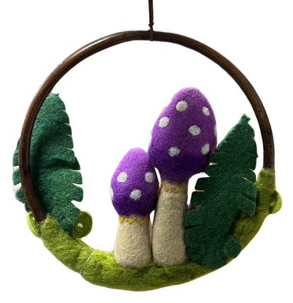 Felt Mushroom Ring - Purple