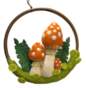 Felt Mushroom Ring - Orange