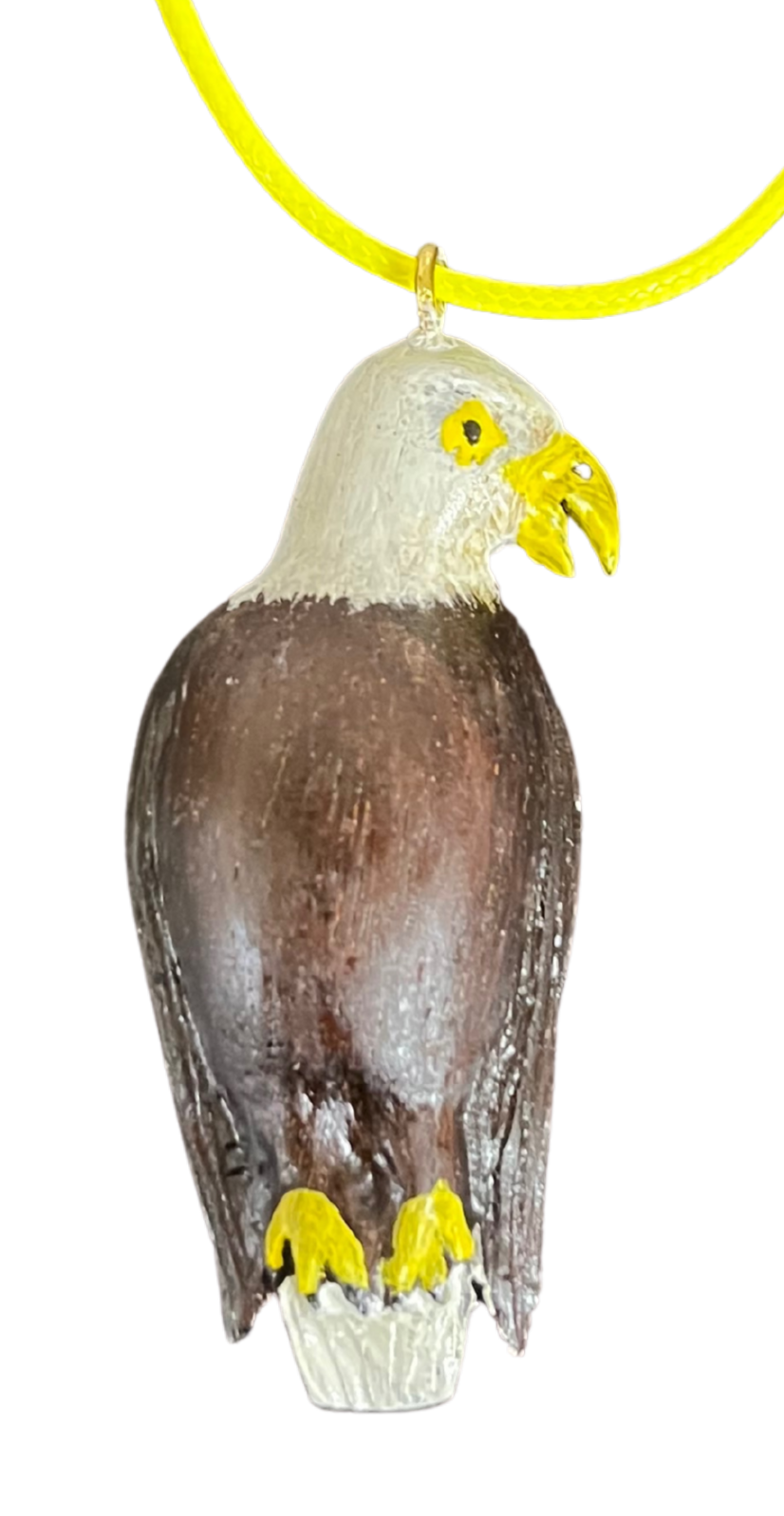 RS - Bald Eagle Wood Carved Necklace