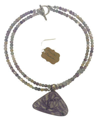 A9 - Purple Fluorite and Charoite Necklace