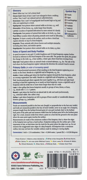 Fold Out Guide - Mammals of Southern California