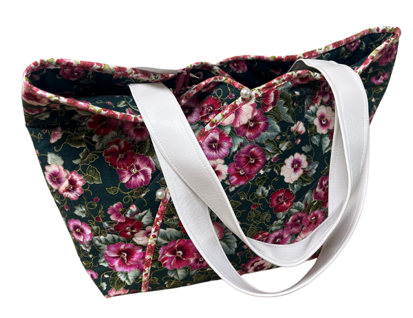 Floral and Pearl Shoulder Bag by LynDee Rankin