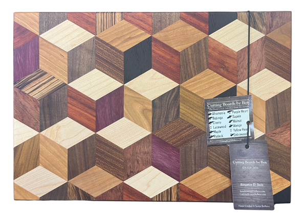 Mixed Isometric Cubes Board Large by Ben Stein