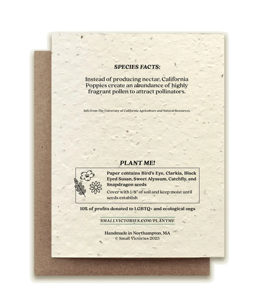 Plantable Notecard - Poppy