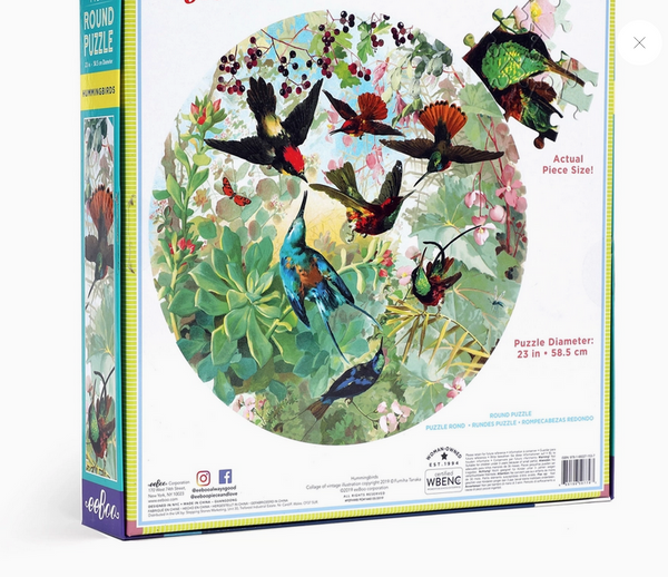 500 Piece Round Puzzle - Hummingbirds