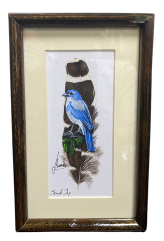 Feather Art - Scrub Jay