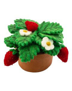 Felted Strawberry Plant