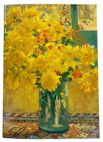 Notecard by Colin Campbell Cooper - Yellow Chrysanthemums