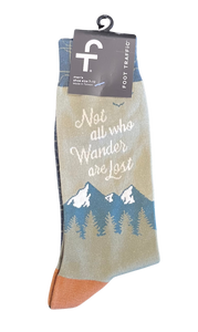 Men's Socks - Not All Who Wander Are Lost
