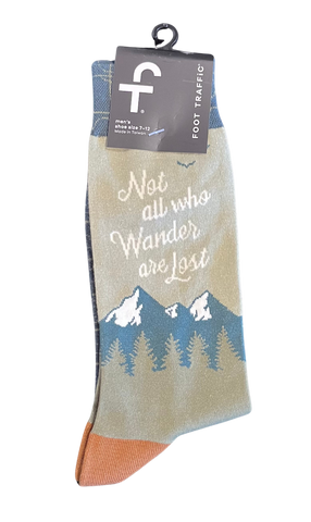 Men's Socks - Not All Who Wander Are Lost