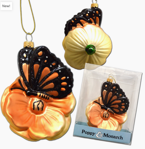 Ornament - Poppy and Monarch